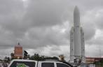 A Fiona encontra outro foguete, no Centro Espacial em Kourou - Guiana  Francesa